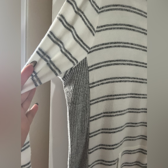 Market & Spruce XL hoodie sweater jersey gray white zipper cardigan - Picture 8 of 8